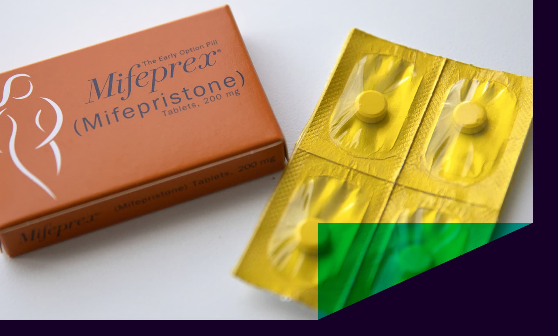 Mifepristone and Misoprostol pills are pictured.