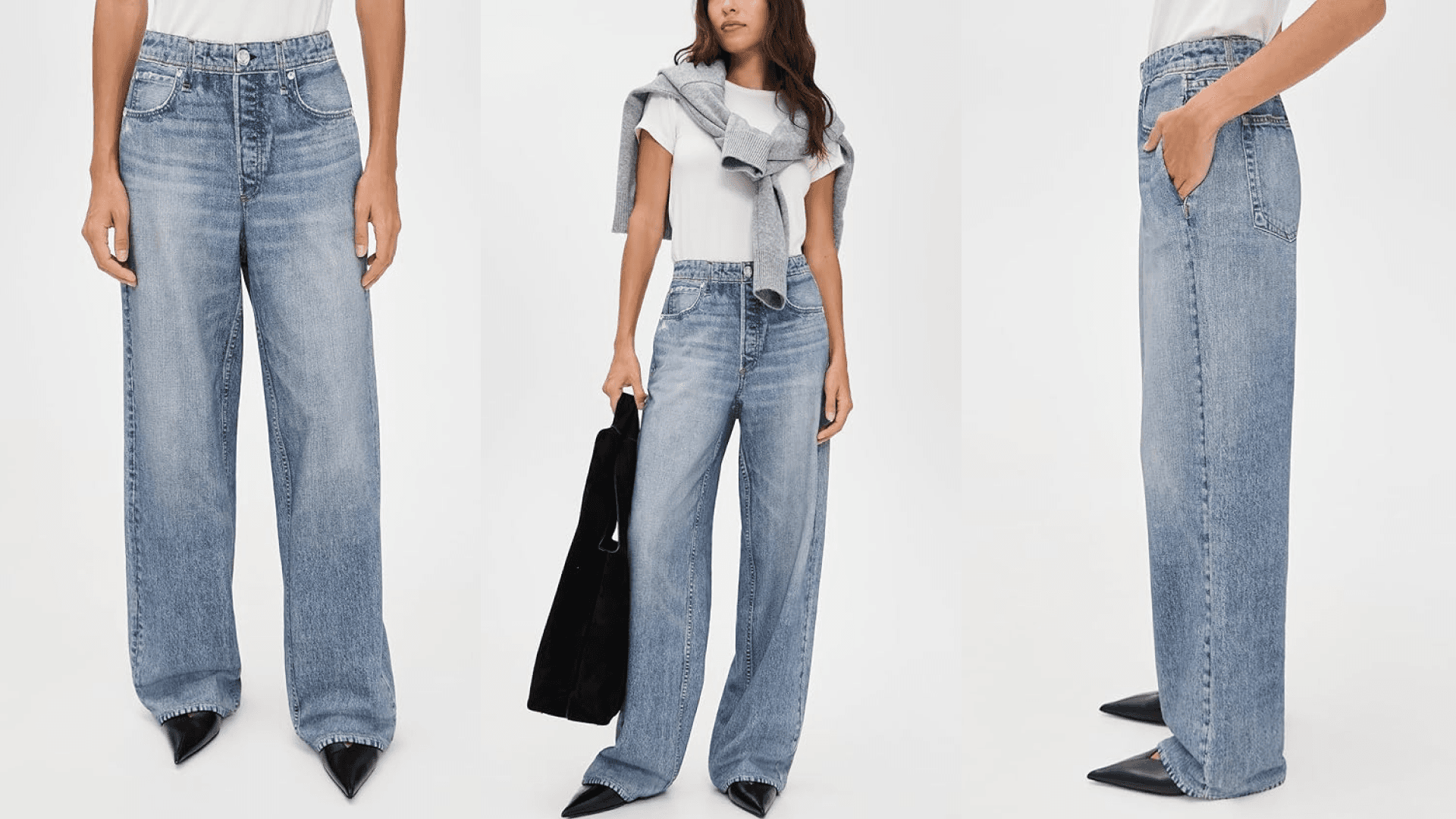 rag & bone Women's Miramar Terry Wide Leg Pants, Scrlt, Blue, S