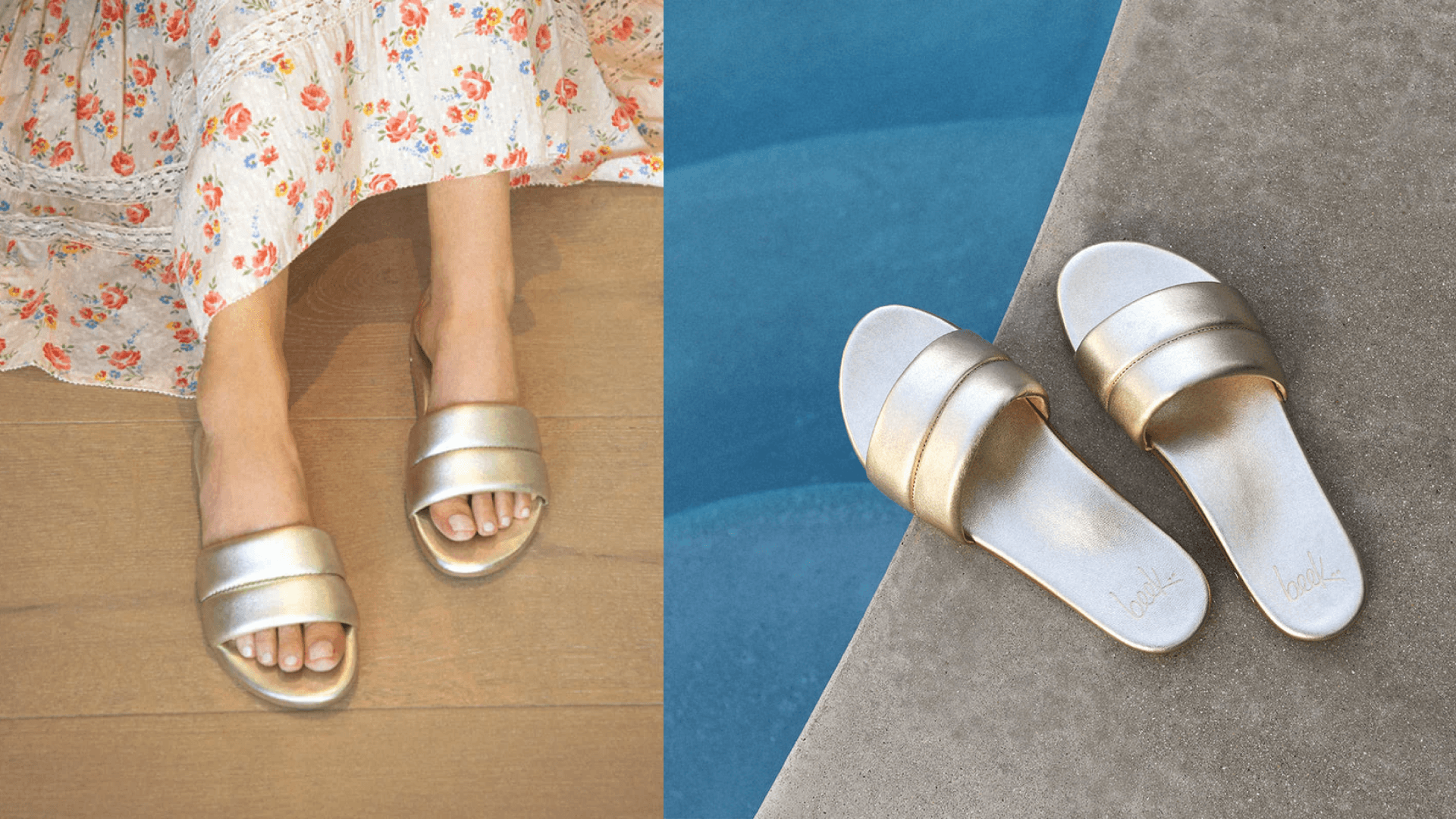 Gold Leather Sandals 