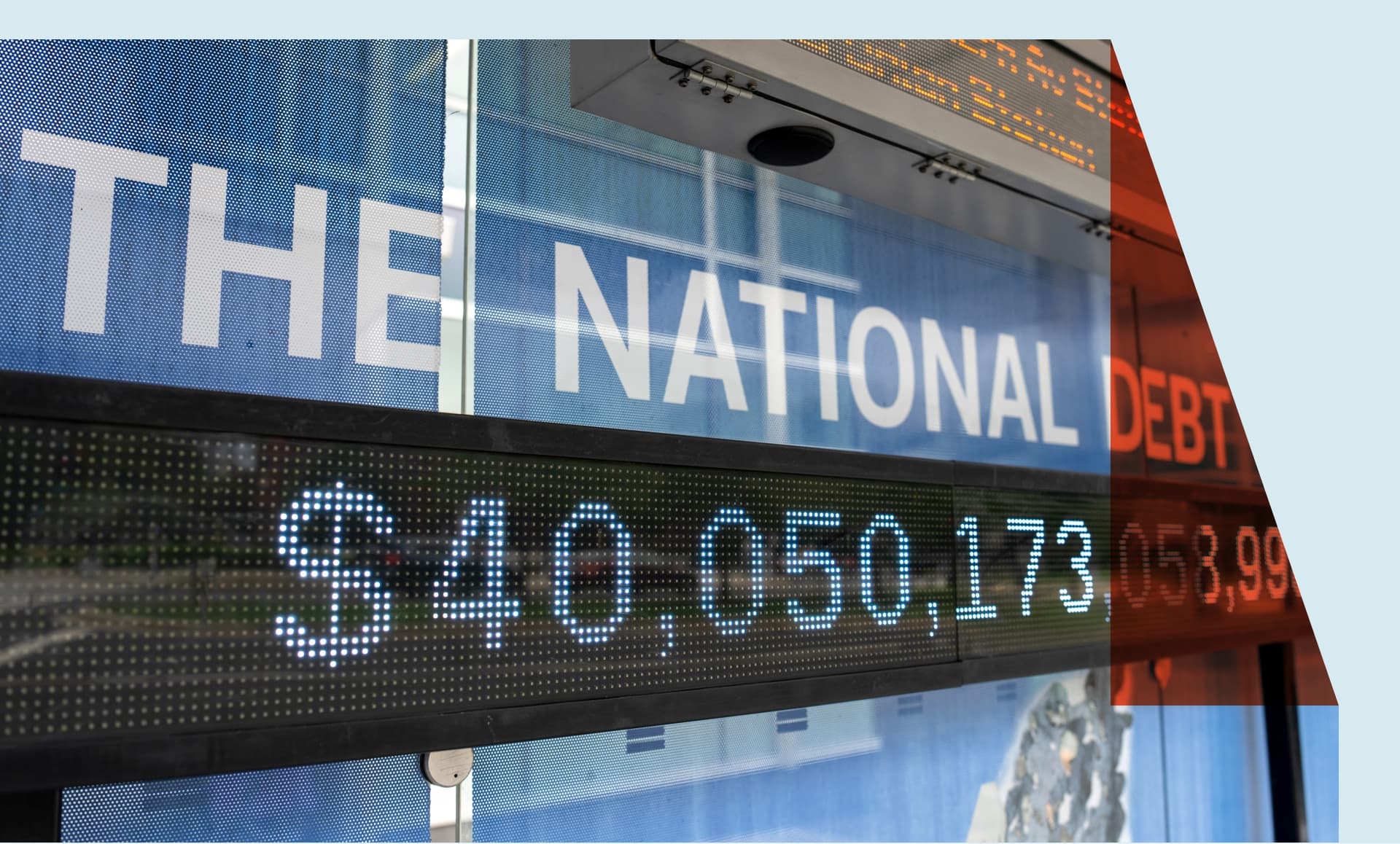 National debt sign