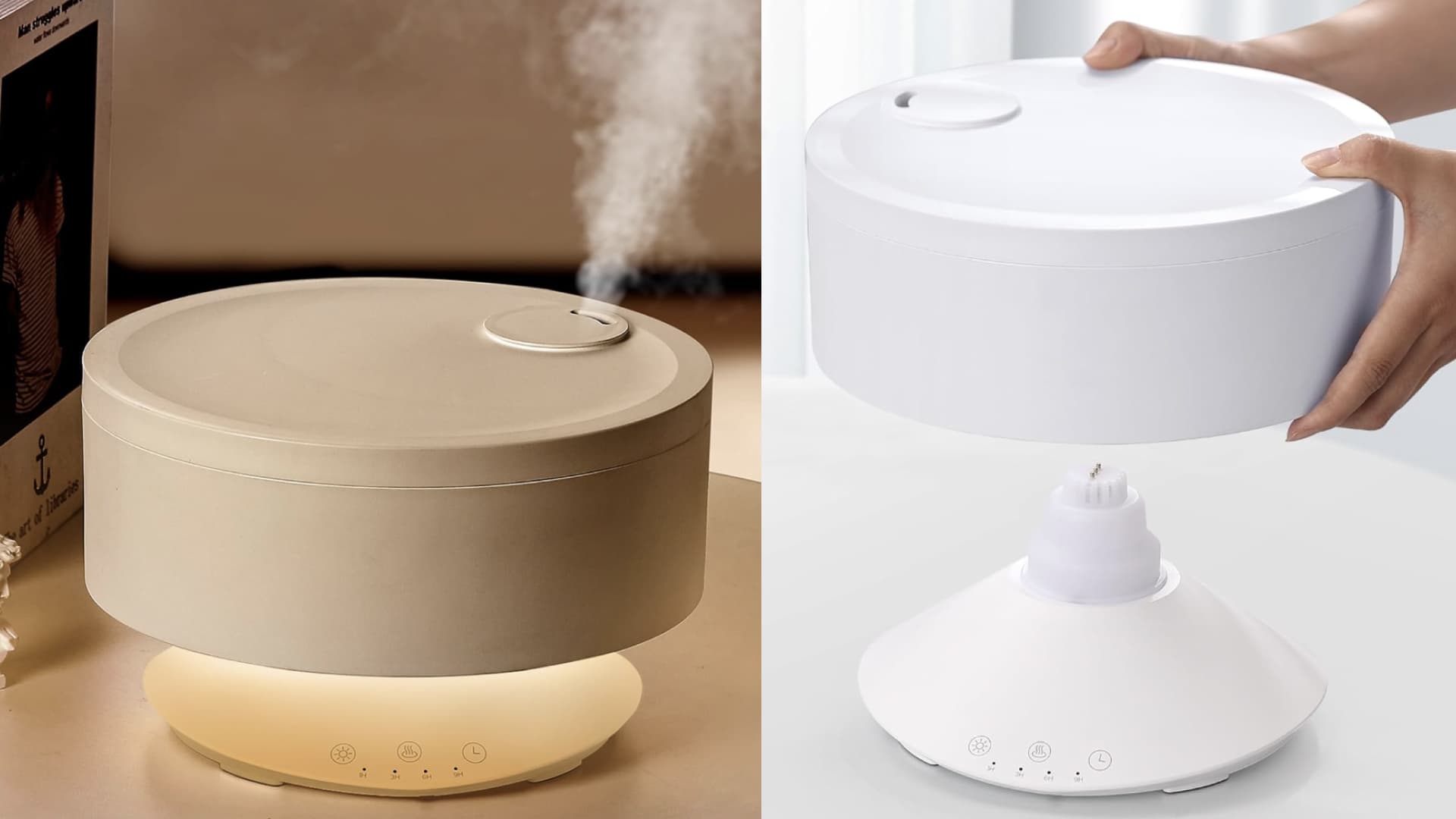Humidifiers Easy to Clean,Essential Oil Diffuser, Colorful Night Light,Ultrasonic Top Fill Cool Mist Humidifiers for Bedroom Baby Plants,Ultra Quiet,Last up to 20 Hrs,1.6L,Levoair