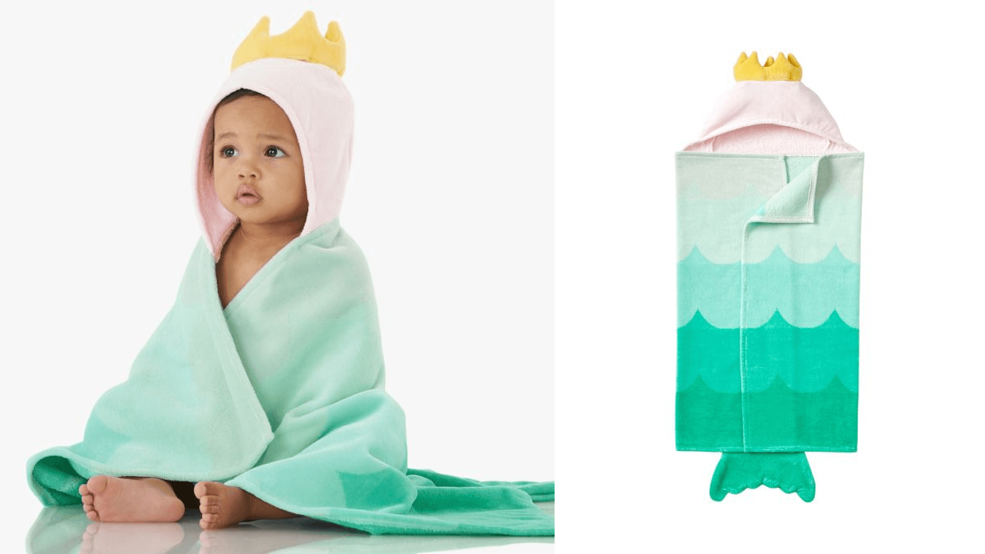 mermaid hooded beach towel