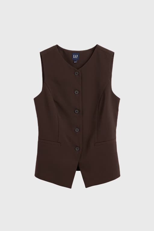 High-Neck Longline Vest