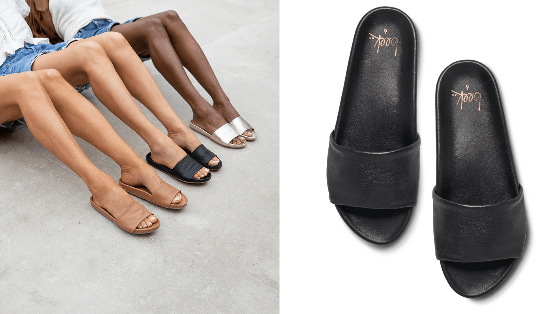 Beeks Leather Slide Sandals 