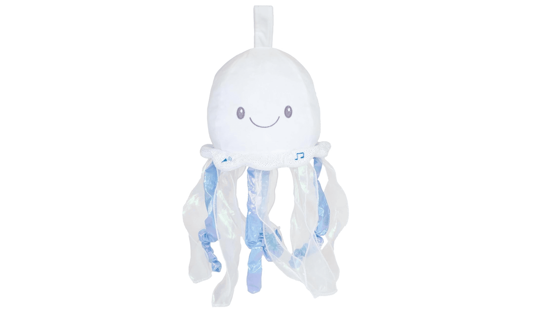 Cuddle Barn - LullaBabies Glimmer The Jellyfish Animated Musical Stuffed Animal Fish Plush Toy for Babies with Night Light Glow, Volume Control, 12 inches