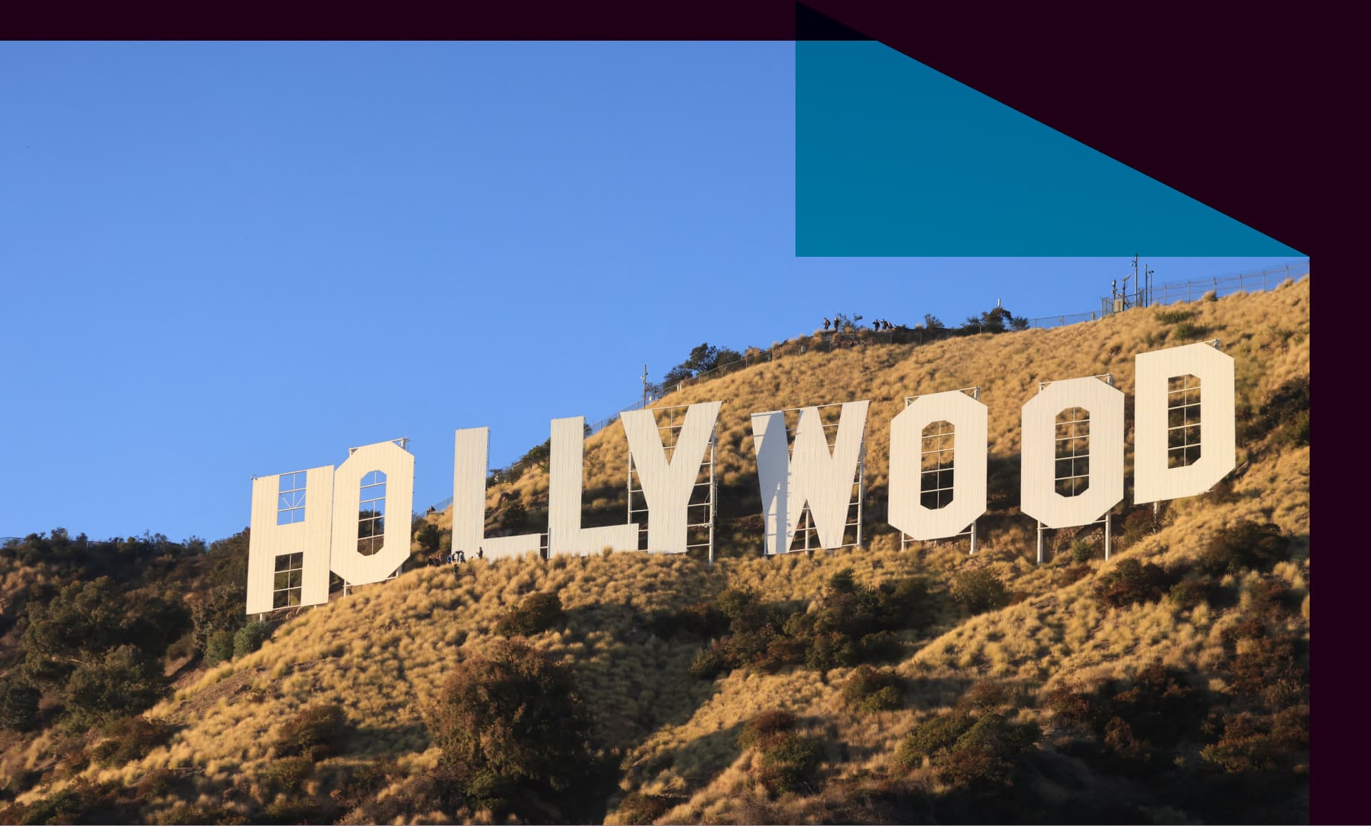 The Hollywood Sign is pictured in Los Angeles, California.