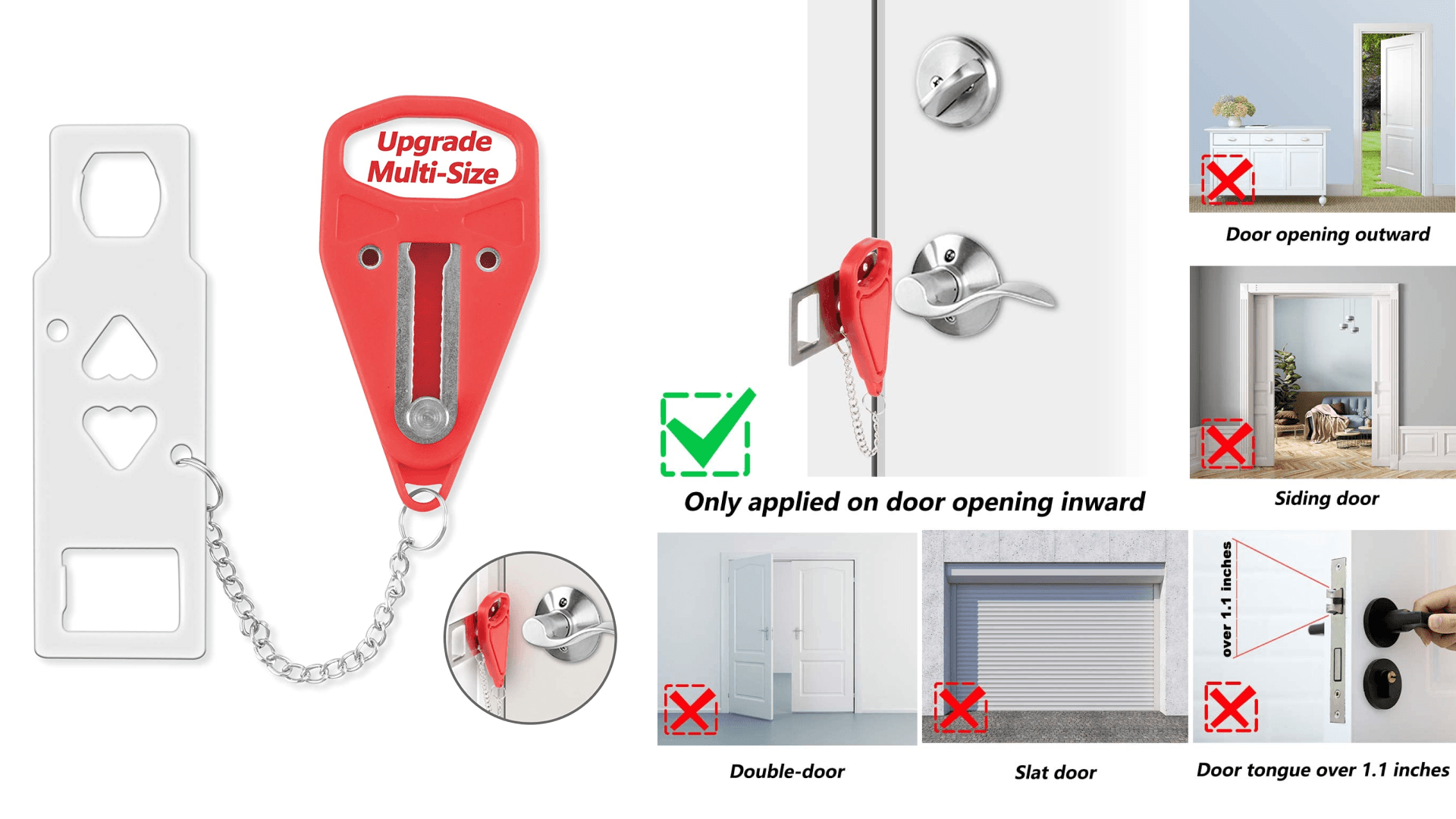 additional door lock for travel safety
