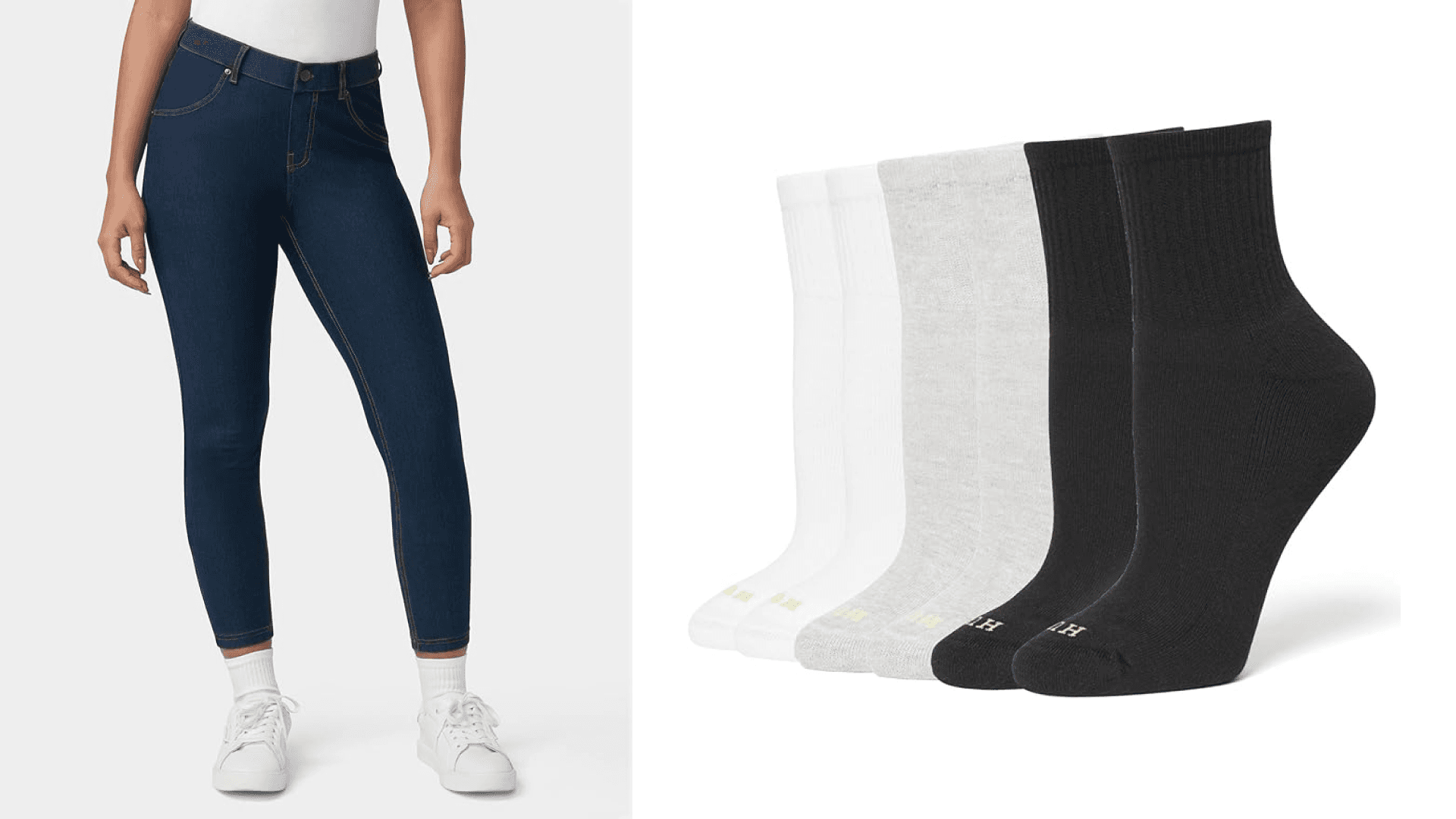 Hue Women's Mini Crew Sock 6-Pack, White, One Size