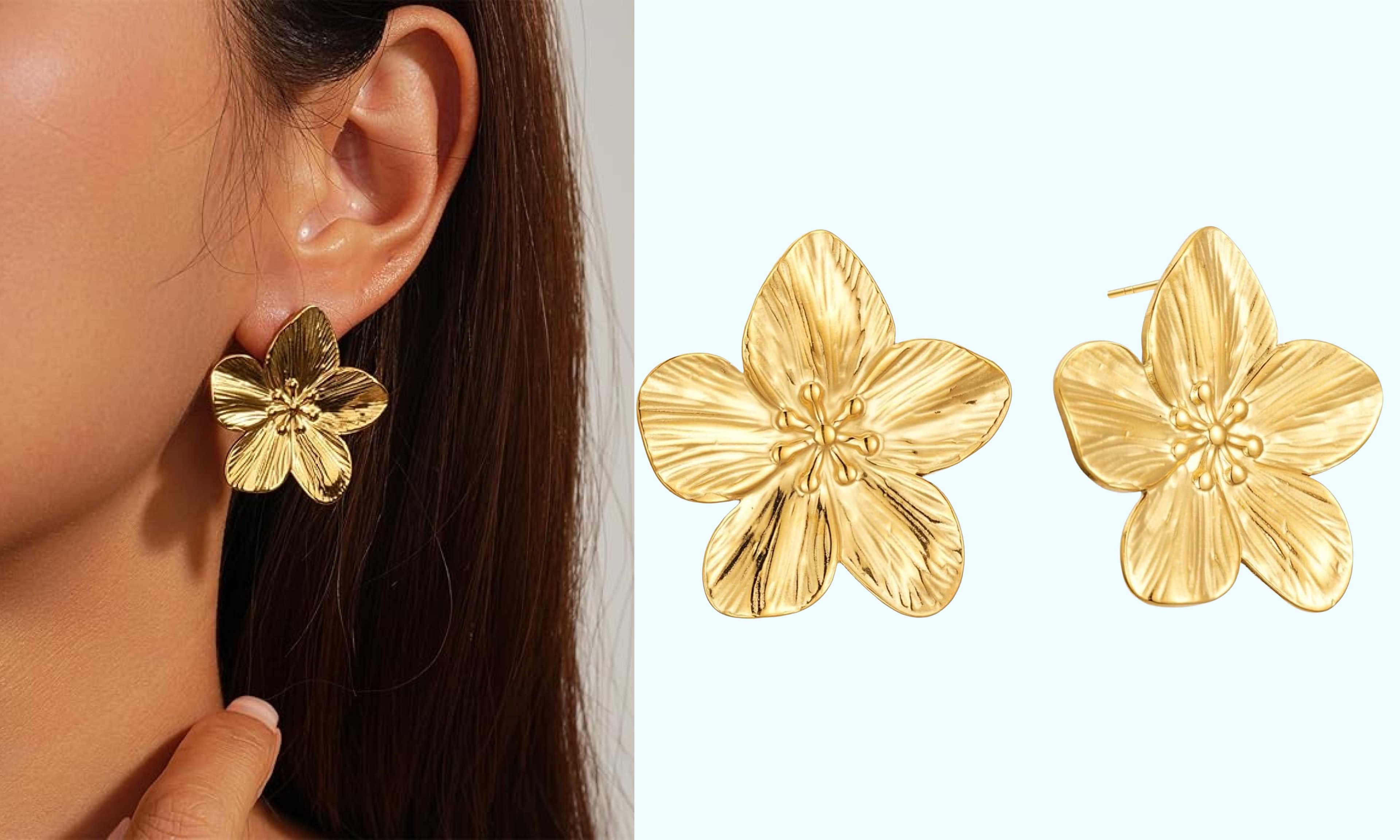 floral earrings