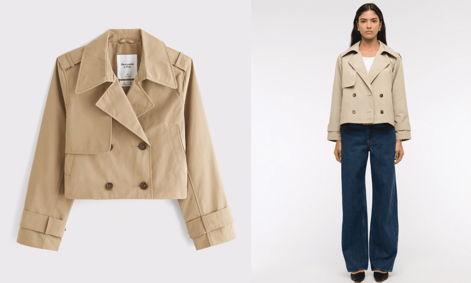 Relaxed Short Trench Coat