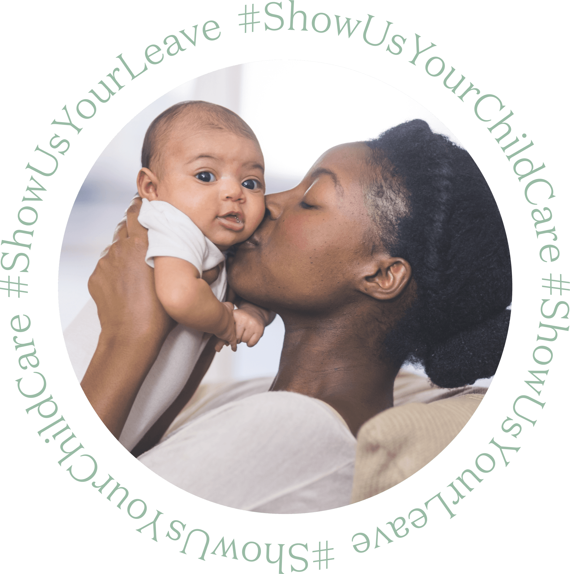 Woman kissing child #show us your leave