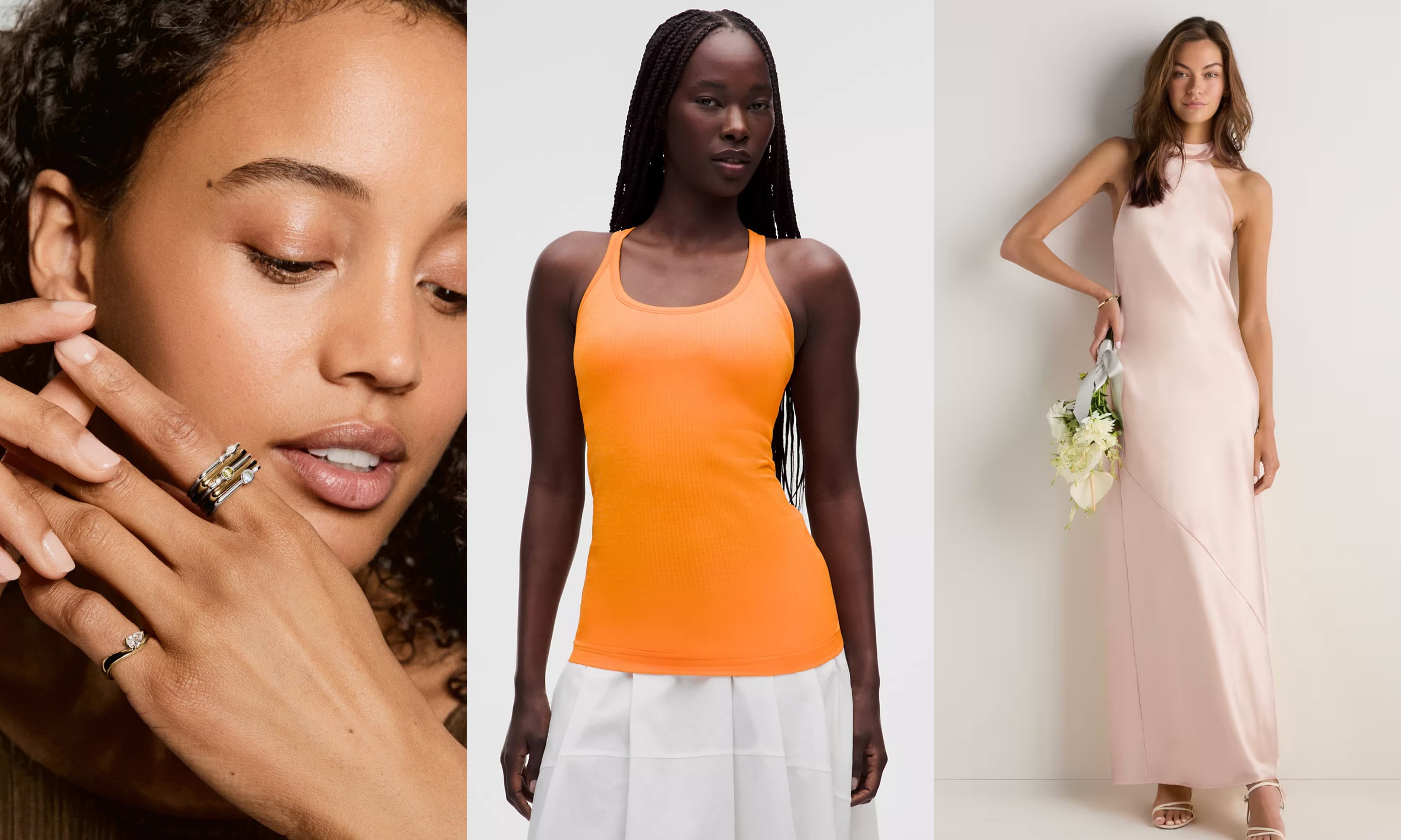 ring, workout top, bridesmaid dress