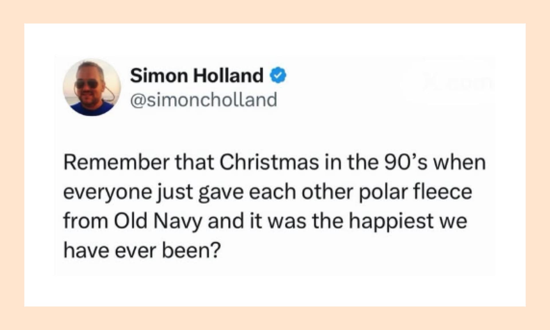 Tweet by Simon Holland