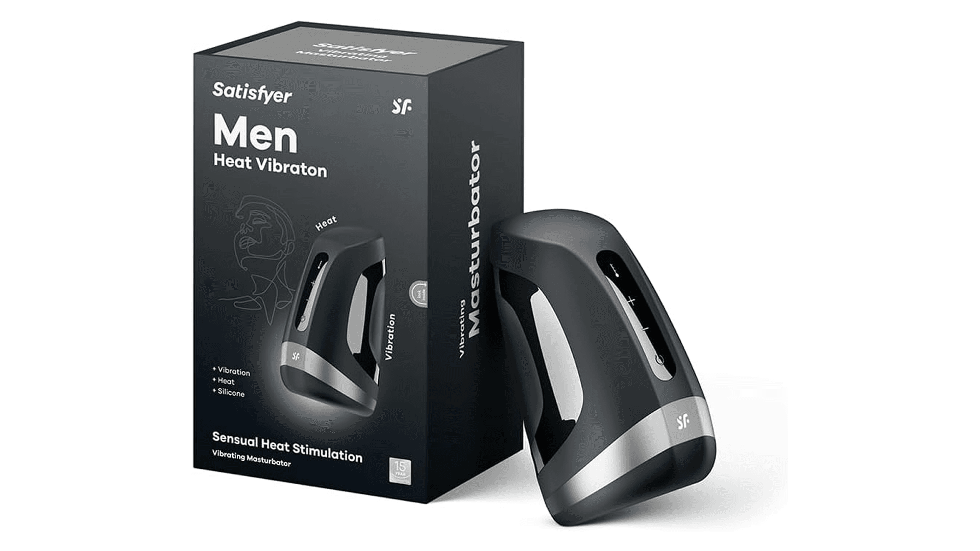 Black silicon device with stainless steel and plastic accents