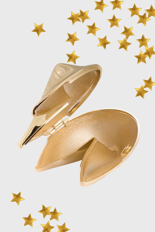 Gold Fortune Cookie Box