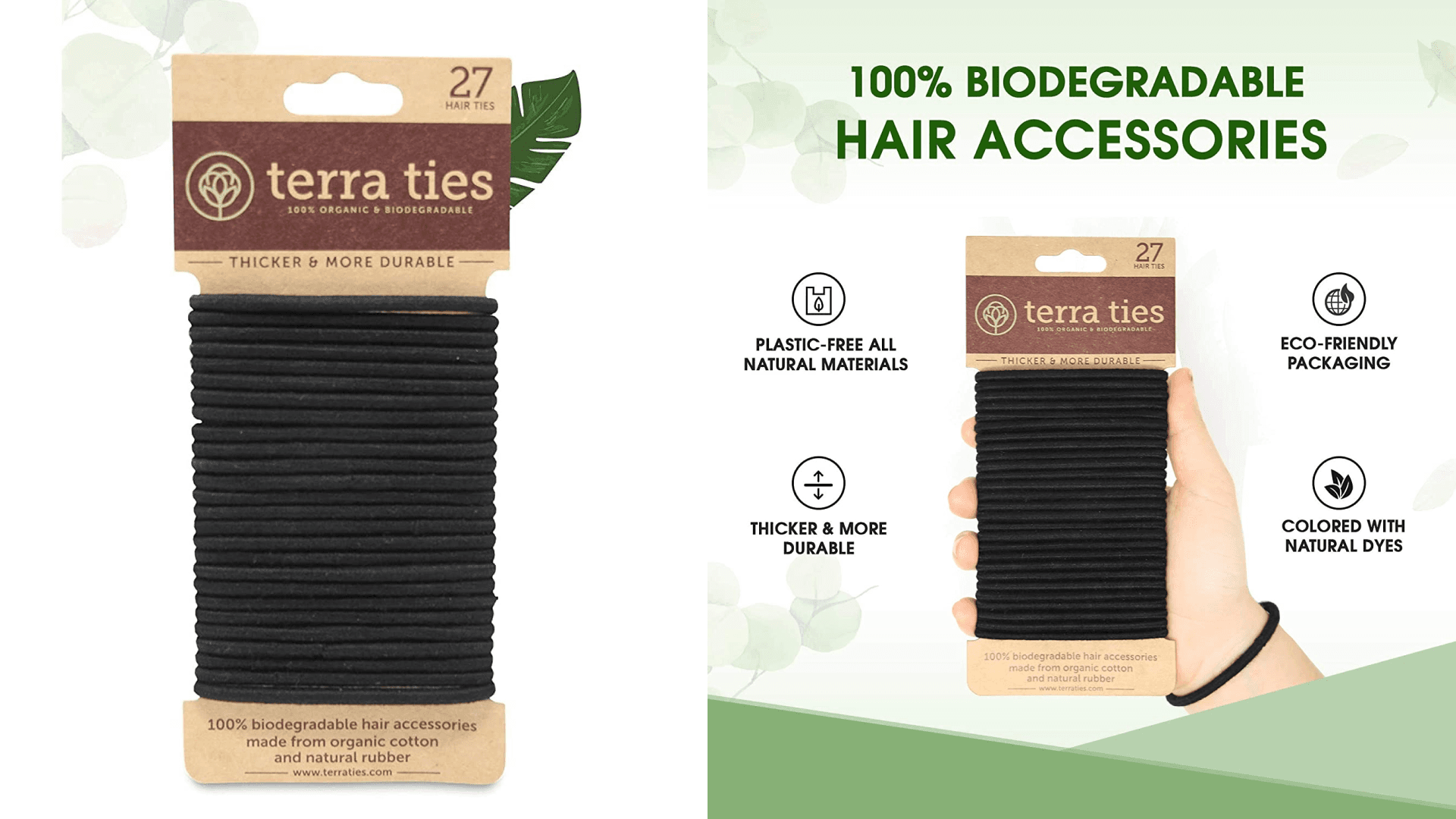 Sustainable hair ties