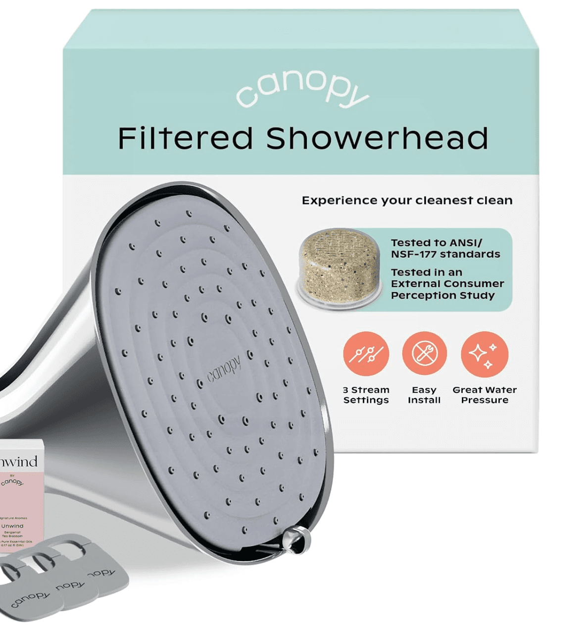 canopy filtered showerhead