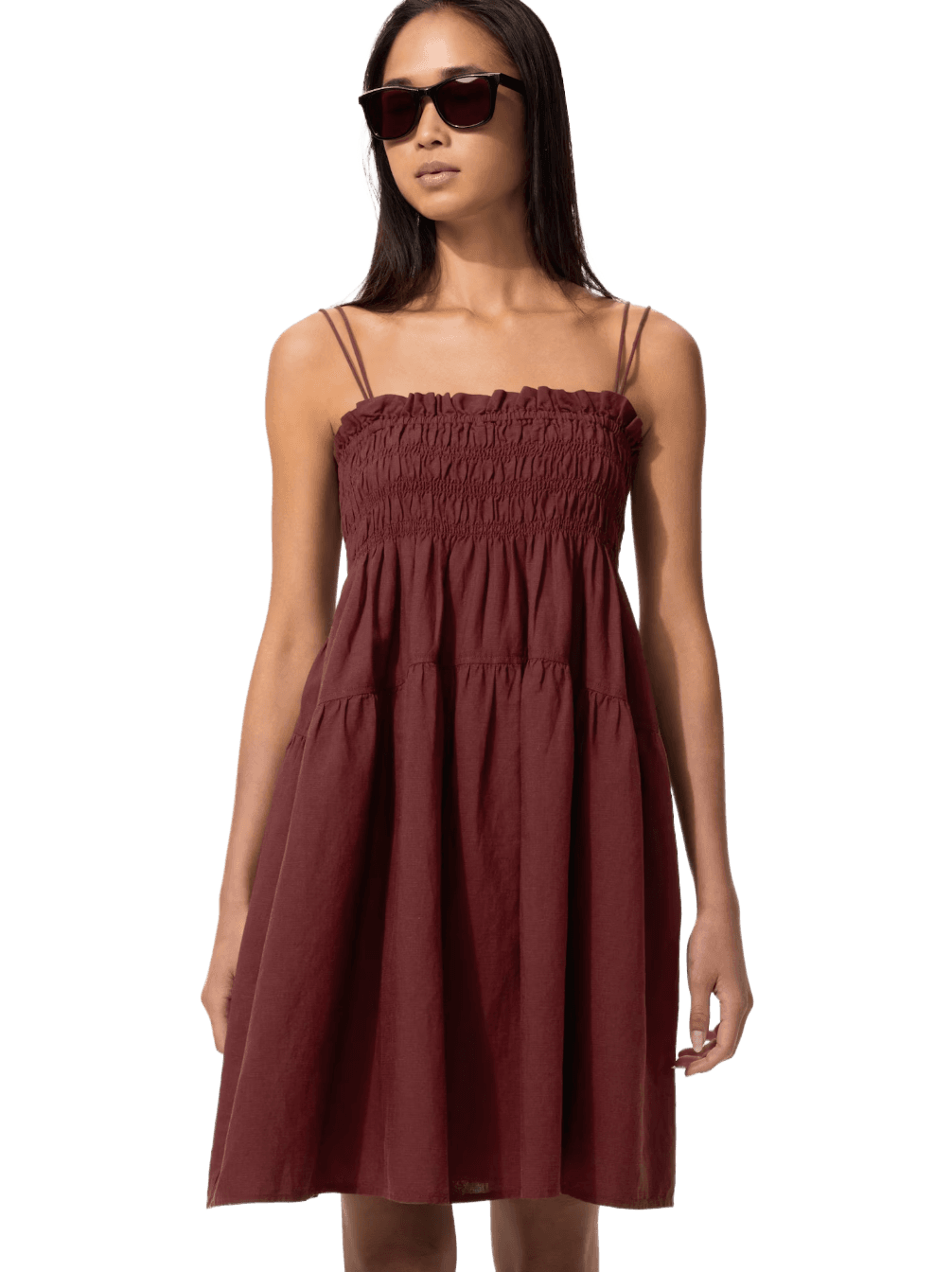 Uniqlo Linen Blend Camisole Dress