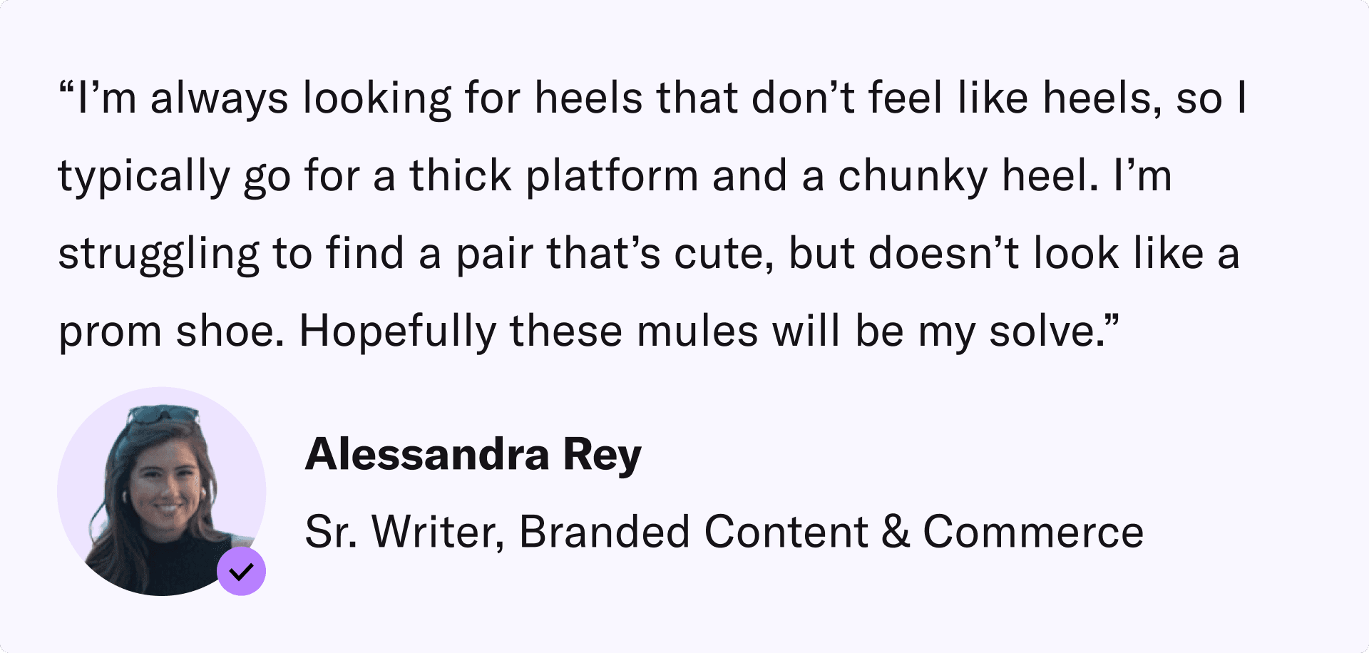 Why Alessandra Tested