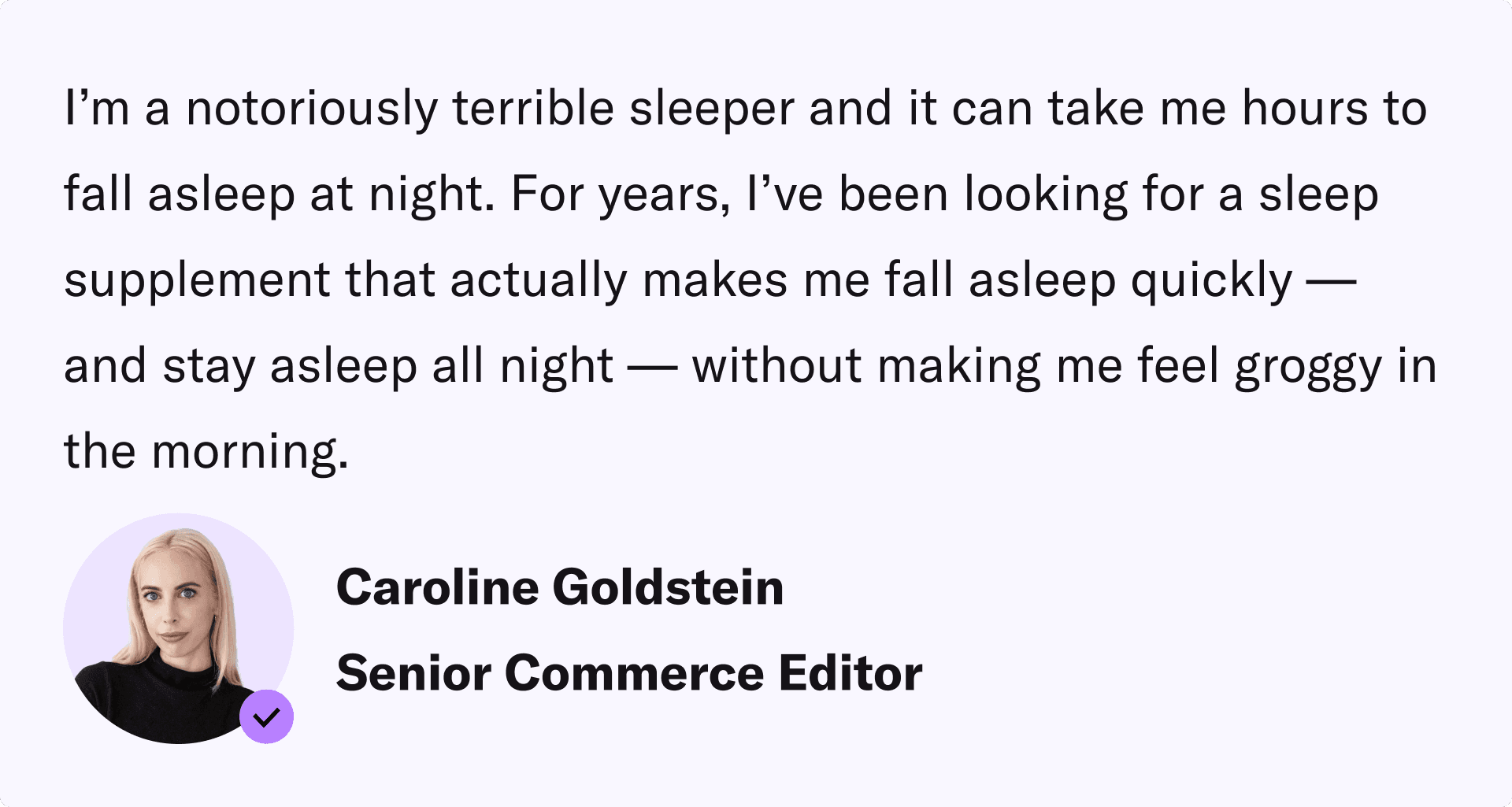 skimm tested sleep aids pull quote