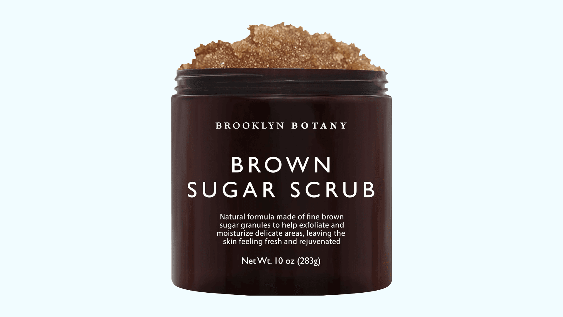 Brooklyn Botany Brown Sugar Body Scrub - Moisturizing and Exfoliating Body, Face, Hand, Foot Scrub - Fights Acne, Fine Lines & Wrinkles, Great Gifts For Women & Men - 10 oz