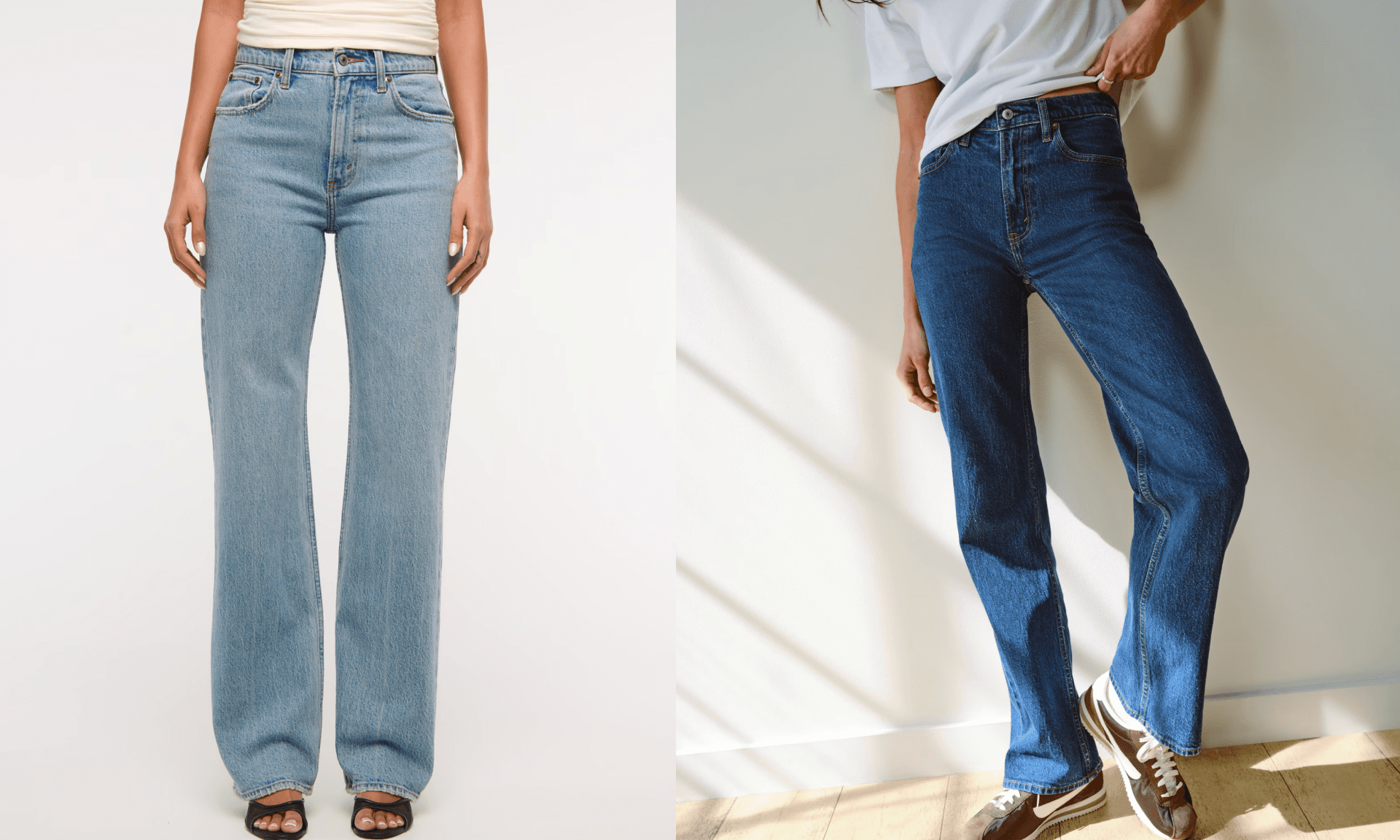 A&F High Rise Relaxed Jeans Denim