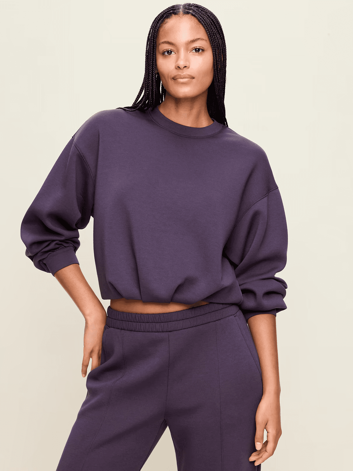 Old Navy Bounce Fleece Bubble-Hem Sweatshirt