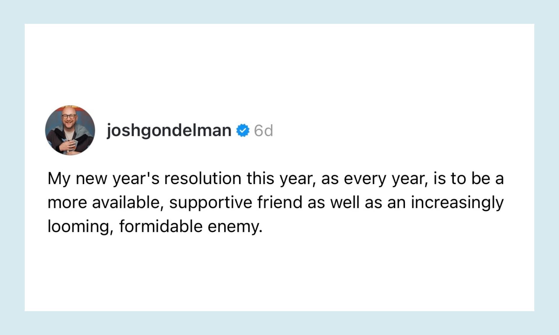 New Year's Resolutions