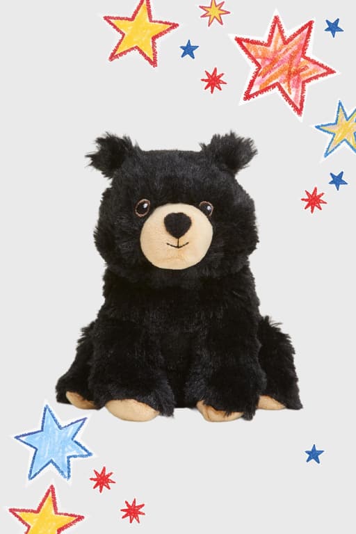 Black Bear Warmies Junior