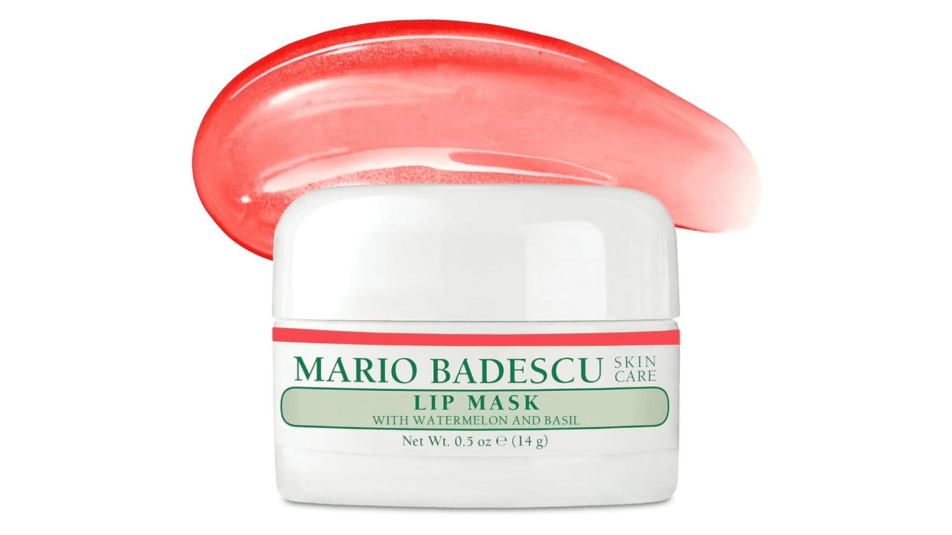 Mario Badescu Lip Mask with Watermelon & Basil for All Skin Types, Overnight Lip Treatment Enriched With Skin Softening Coconut Oil, Hydrating Shea Butter, Papaya Oil & Squalane, 0.5 Oz