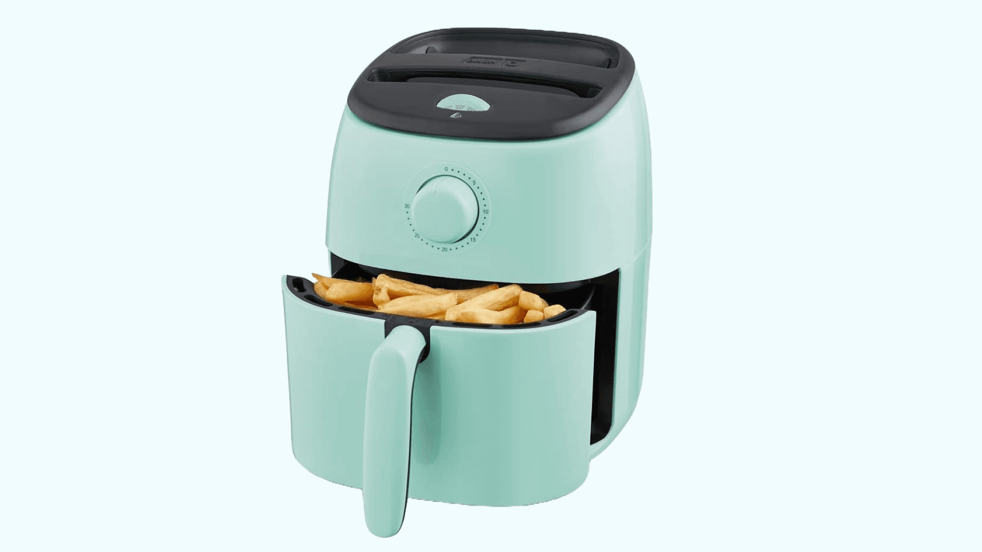 DASH Tasti-Crisp™ Electric Air Fryer Oven, 2.6 Qt., Aqua – Compact Air Fryer for Healthier Food in Minutes, Ideal for Small Spaces - Auto Shut Off, Analog, 1000-Watt