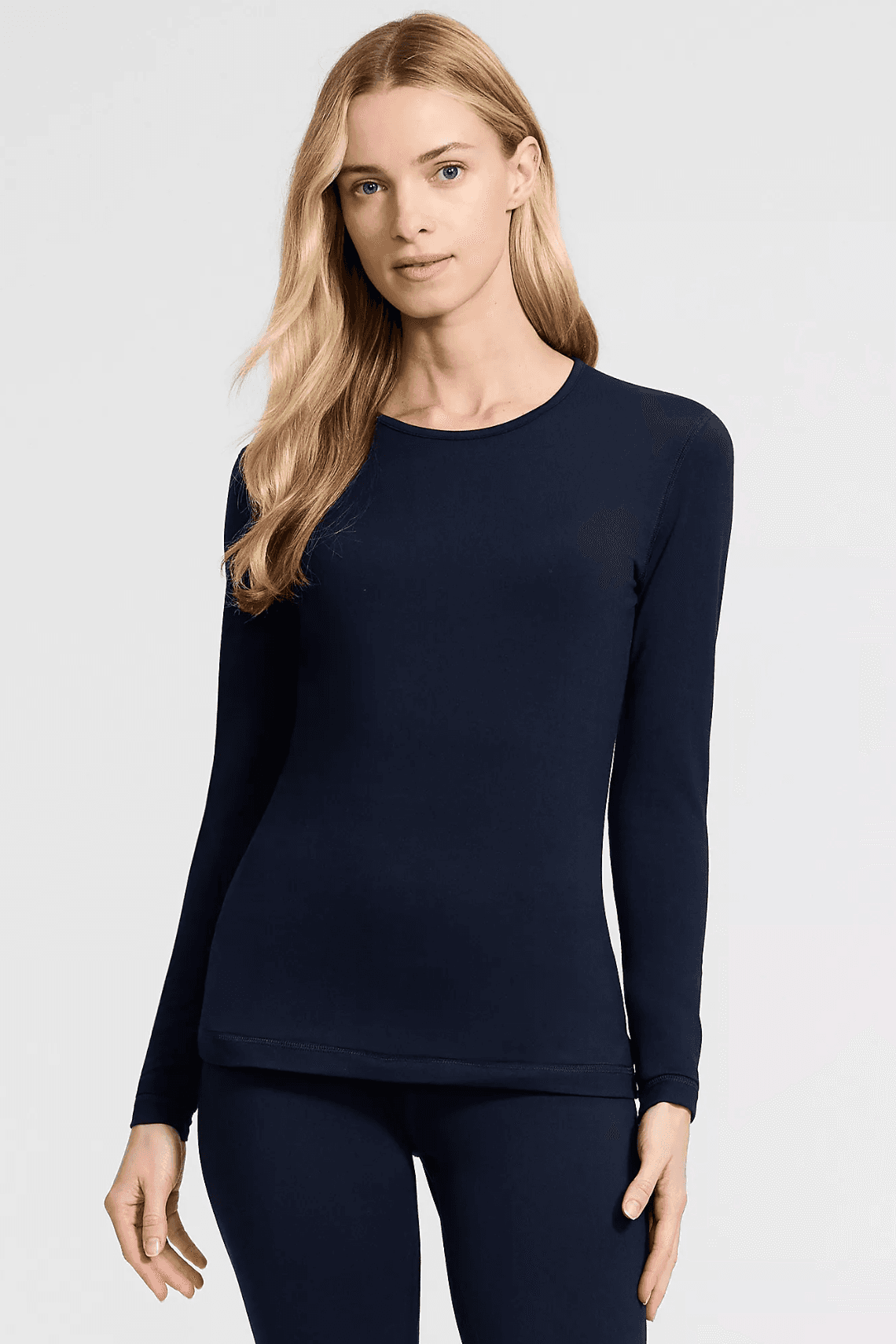 Land's End Baselayer Cozy Thermaskin Crewneck Top