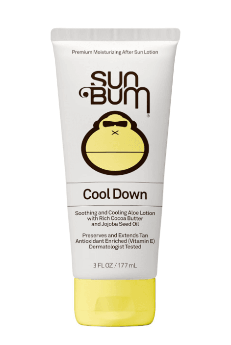 Sun Bum Cool Down Aloe Vera Lotion - Vegan After Sun Care with Cocoa Butter to Soothe and Hydrate Sunburn - Travel Size - 3 oz