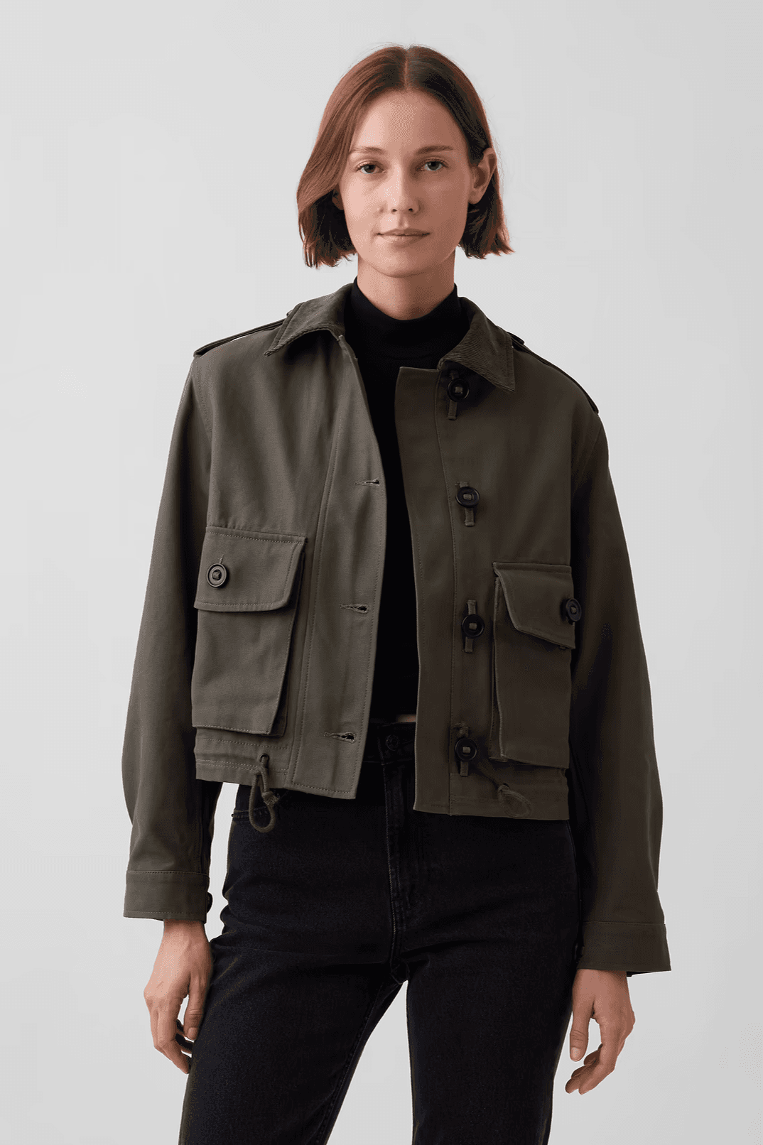 cropped utility jacket