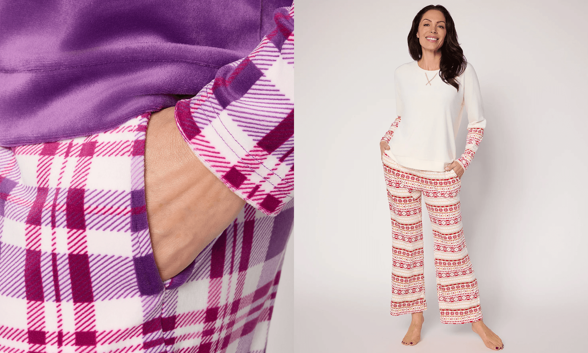 QVC MUK LUKS Silky Velour Lounge Set soft