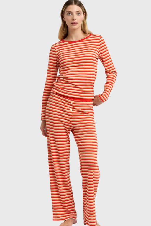 Ellie PJ Set in Cinnamon Stripe