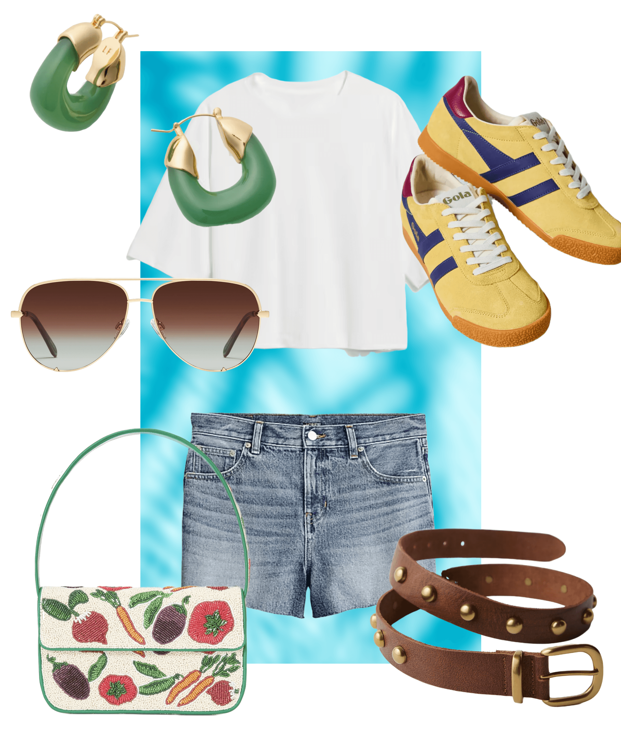 vacation jean shorts outfit