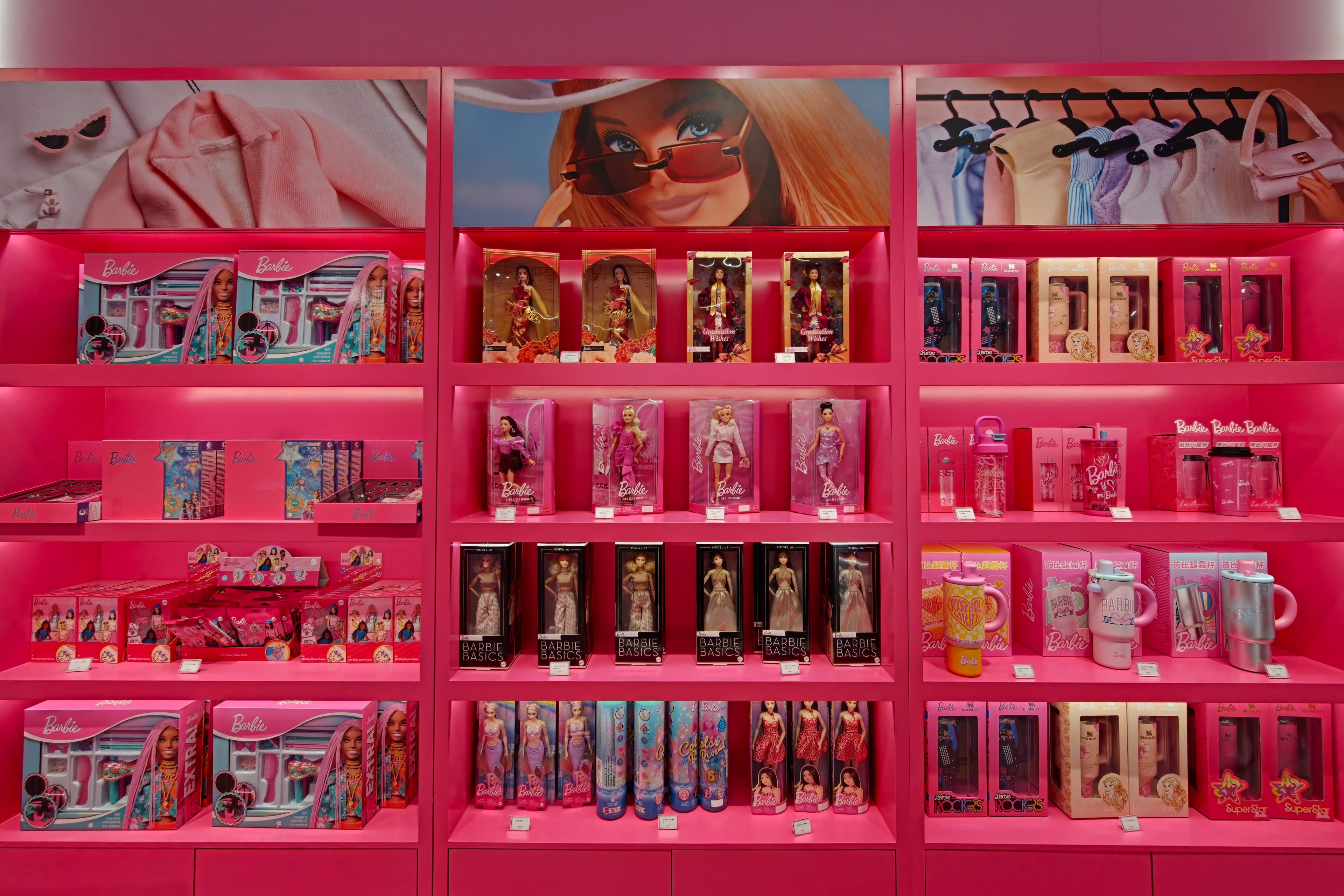 A Barbie pop-up shop.