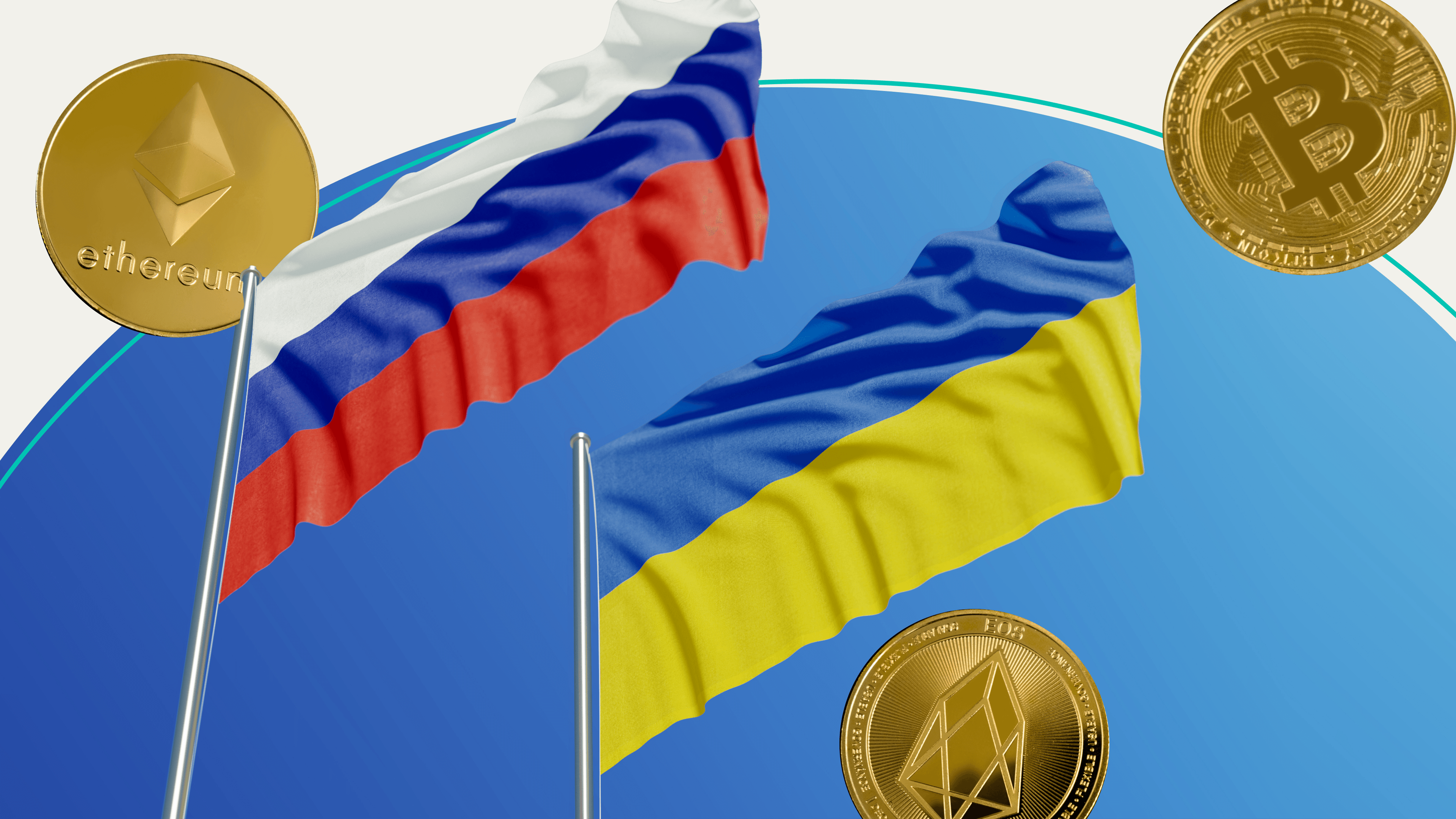 Russia and Ukraine are engaged in a cryptocurrency battle including Ethereum and Bitcoin.