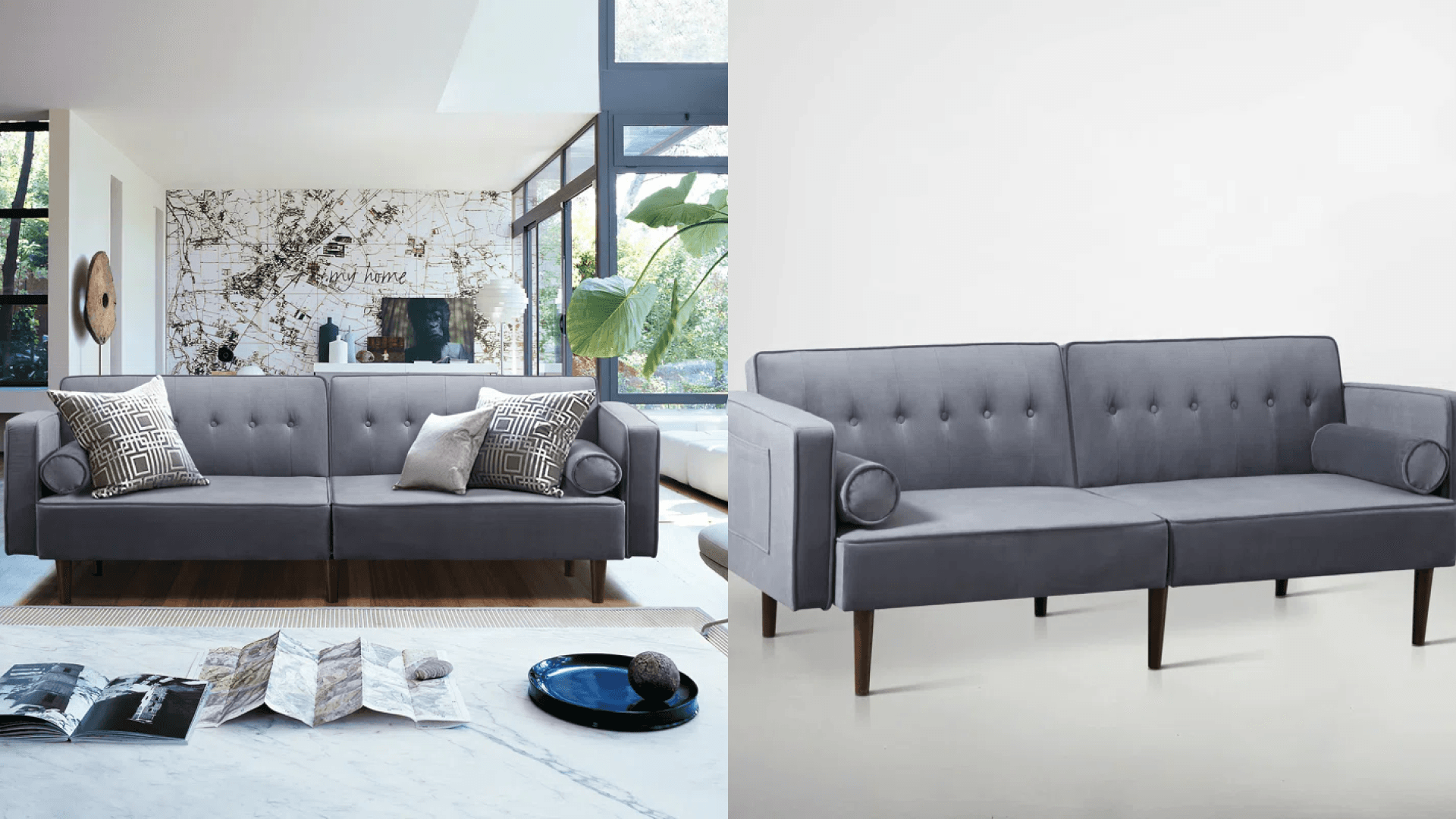 Velvet Futon Couch