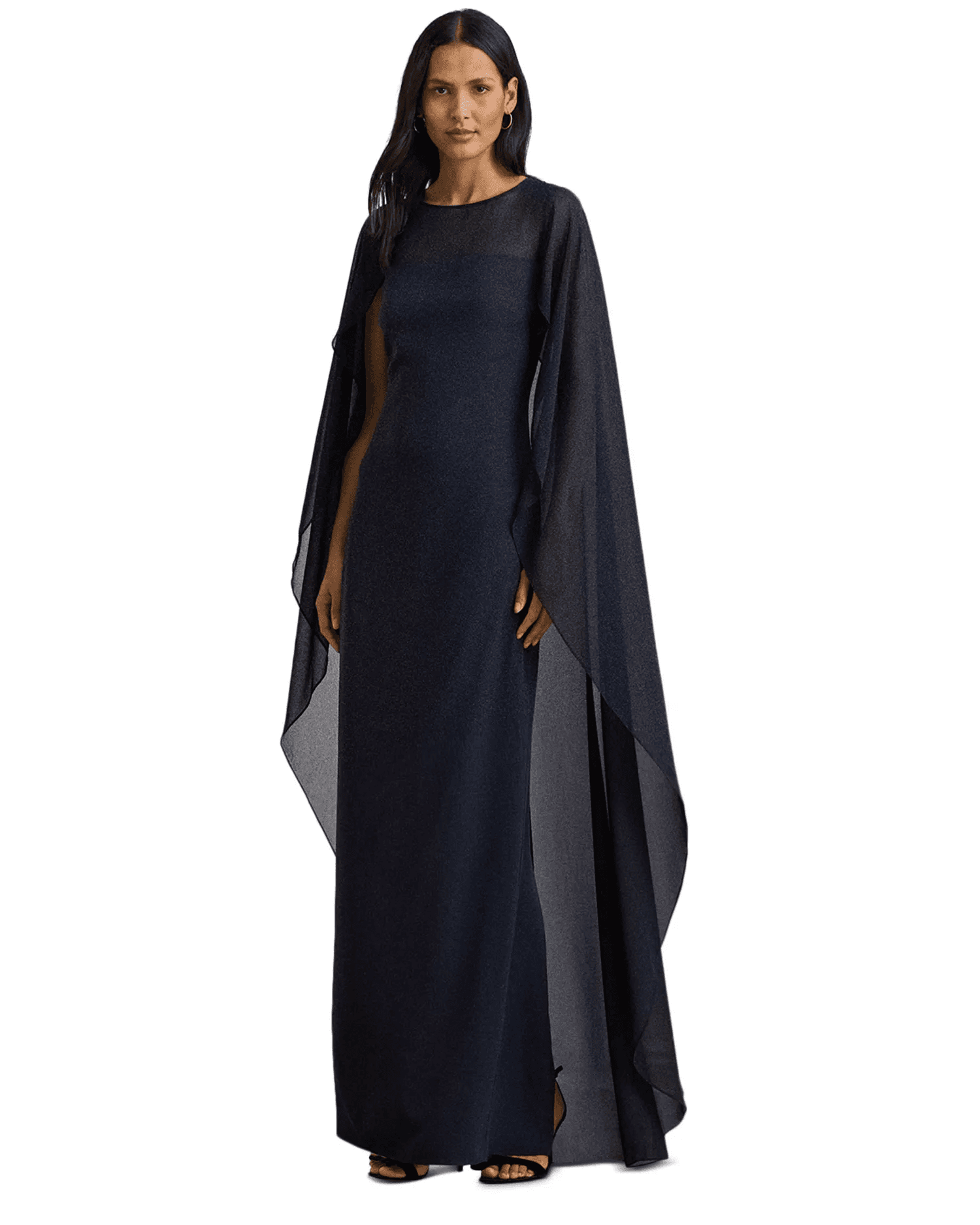 Lauren Ralph Lauren Georgette Cape Gown at Bloomingdale's