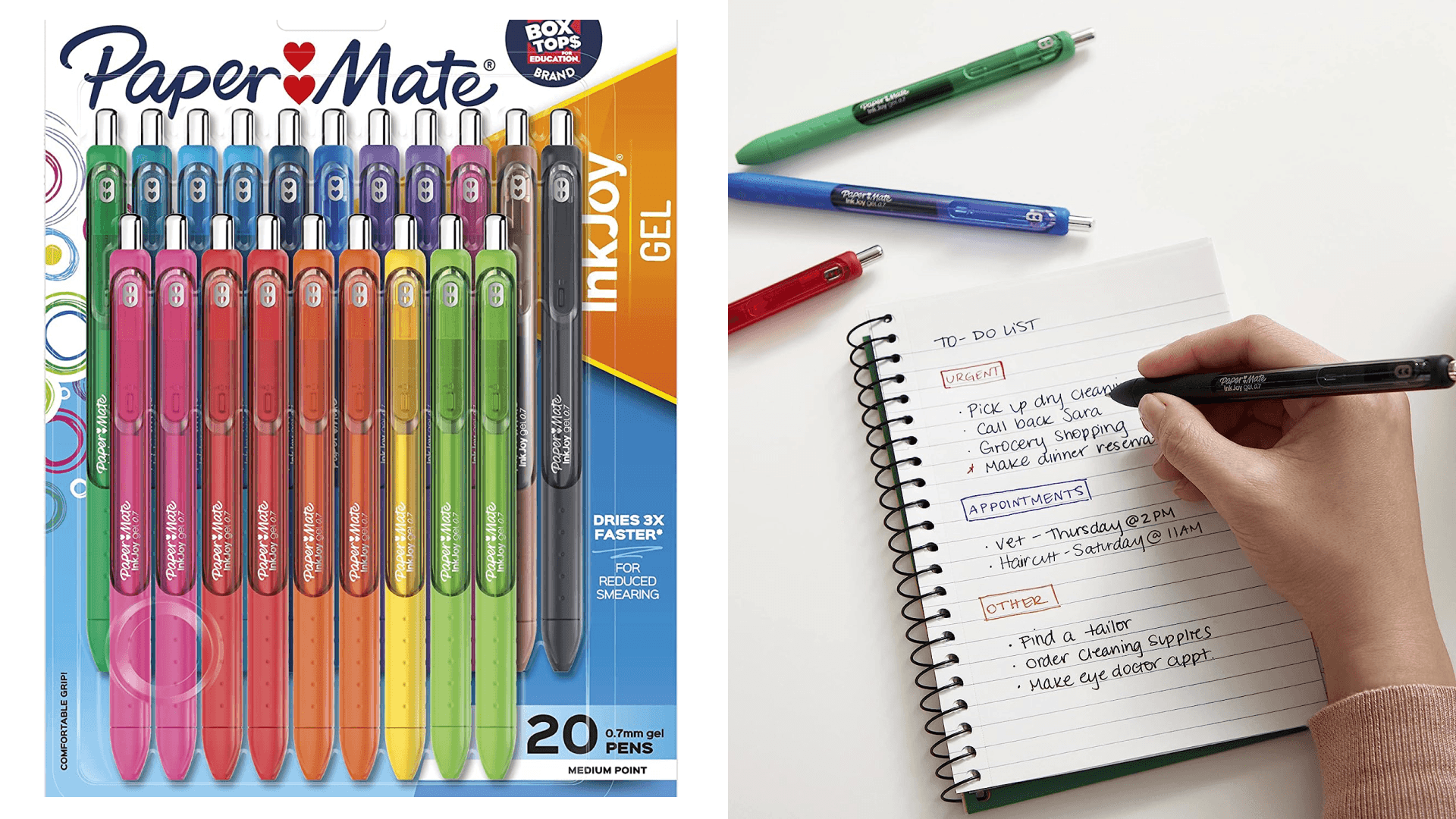Gel pens