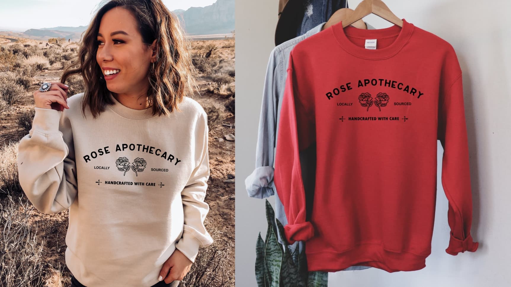 A Rose Apothecary sweatshirt