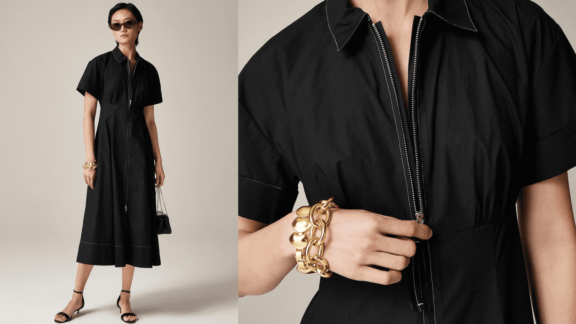 black shirtdress