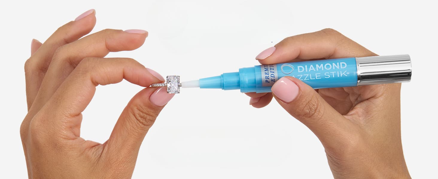 CONNOISSEURS Premium Edition Extra Large Diamond Dazzle Stik for Rings, Earrings, and Bracelets - Portable Jewelry Cleaner Solution Pen