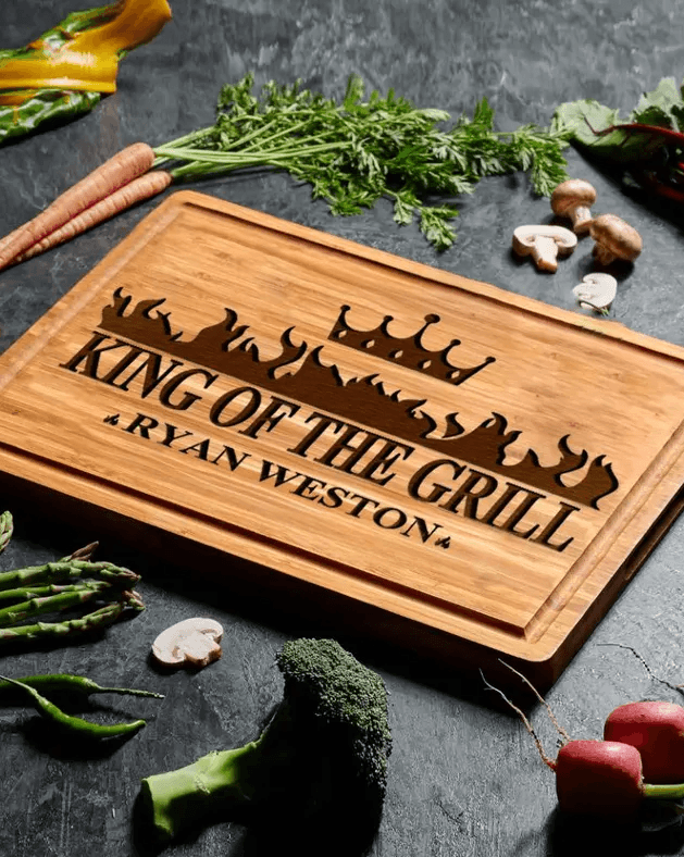 Personalized Fathers Day Gift, Gift For Dad, BBQ Cutting Board, Custom Boyfriend Gift, Husband Gift for Him, Wood Grill Gift for Fiance