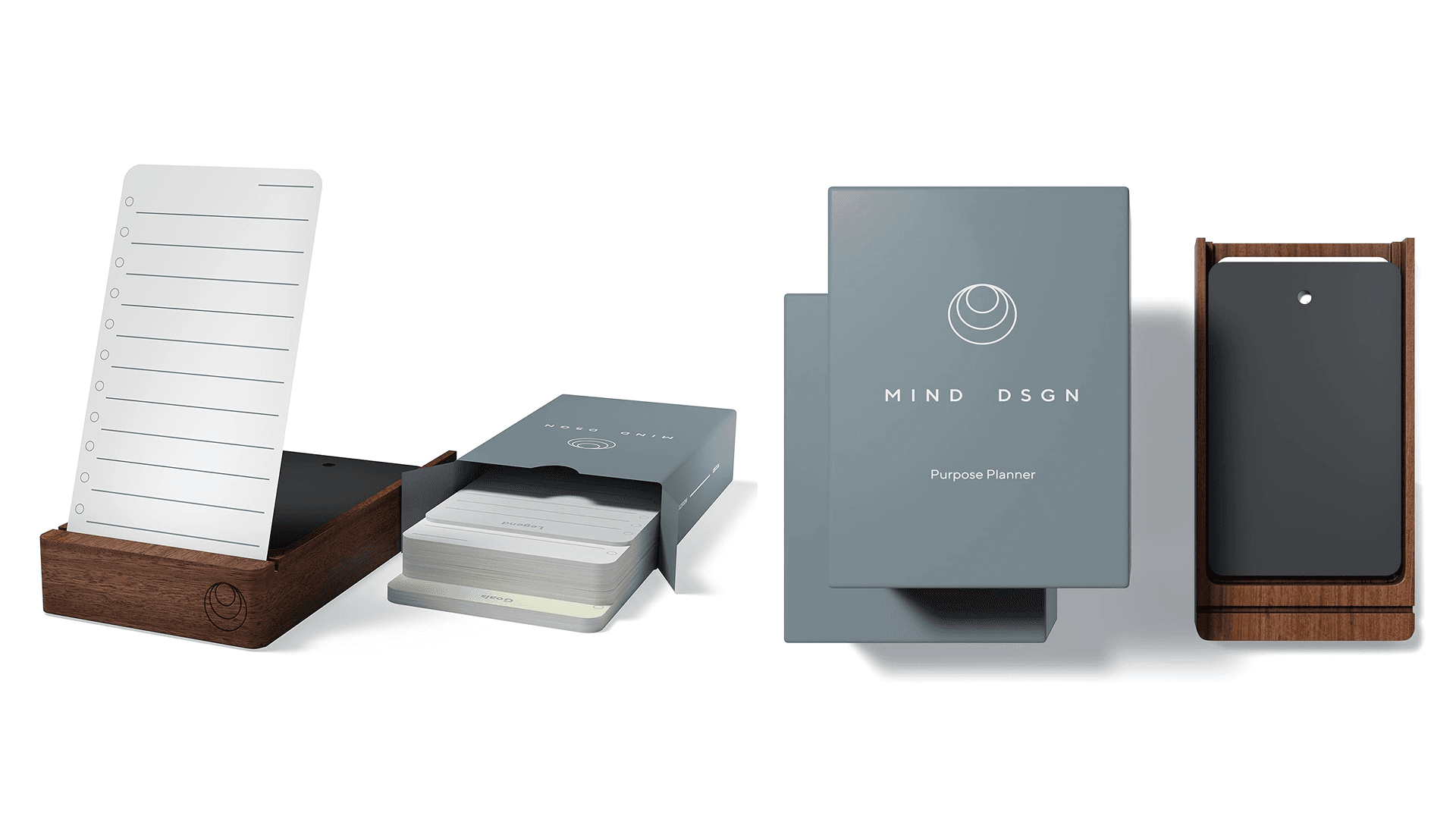 Daily planner notecard with stand