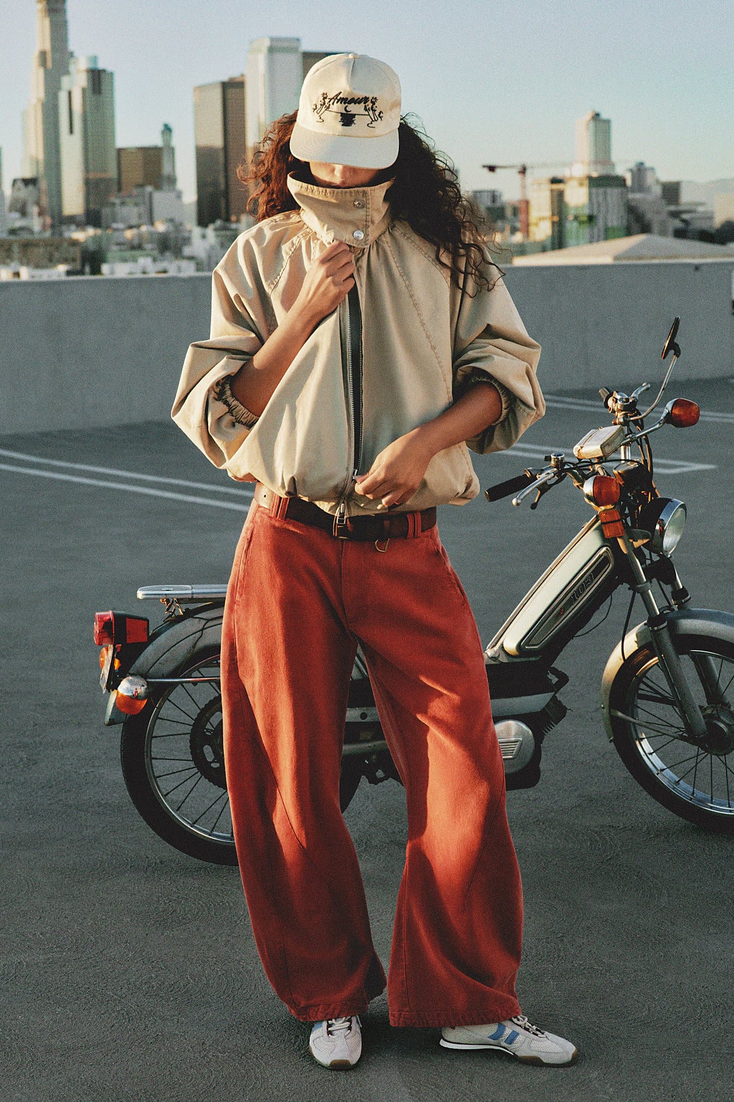 Spotlight Washed Barrel Chino Trousers Wide Leg