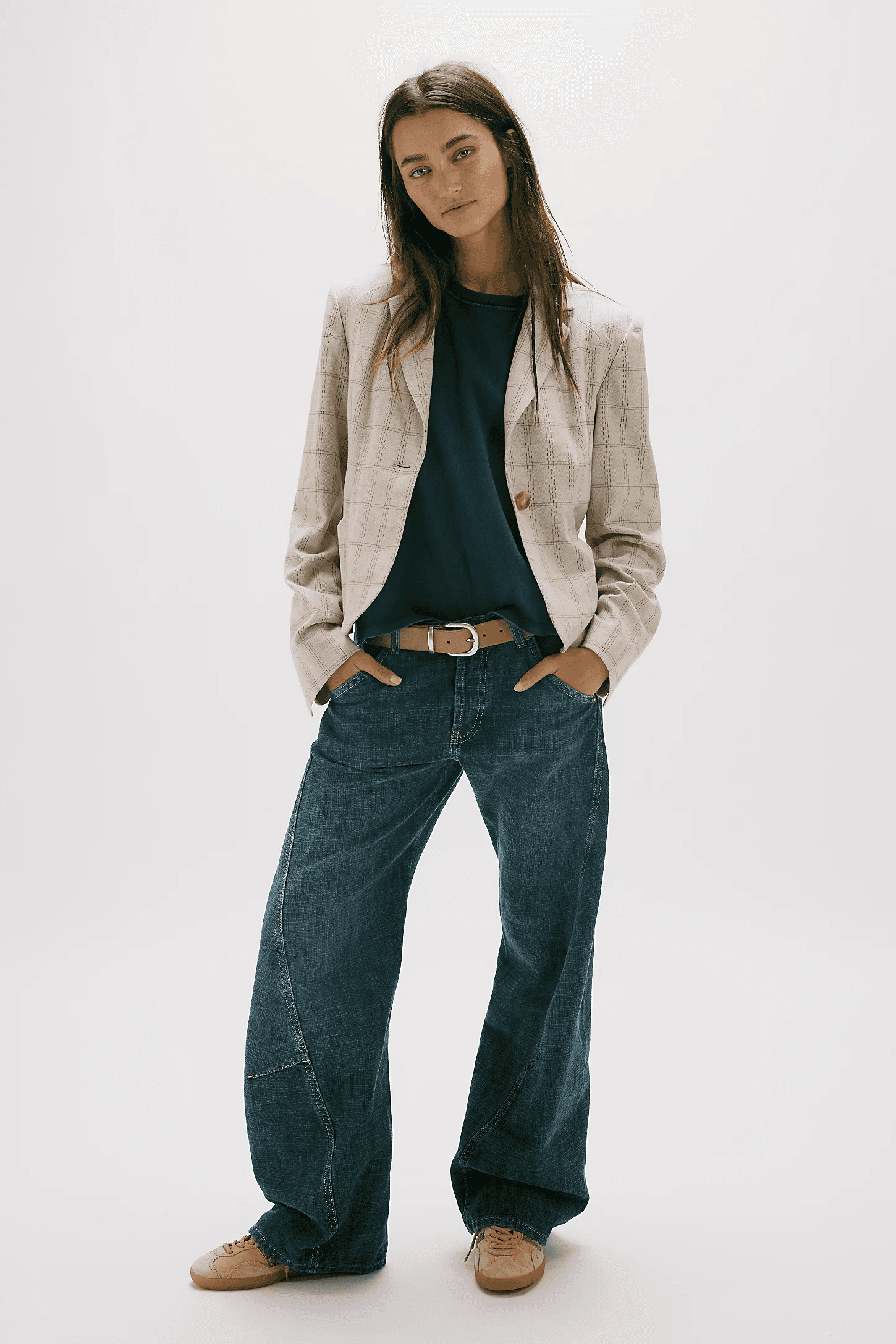 Free People We The Free Highland Low-Rise Twisted Bowed Jeans