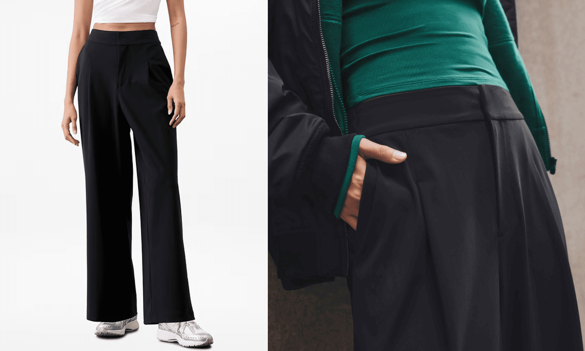 Athleta Pinnacle High Rise Trouser Loose Stretchy